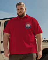 Polo décontracté à manches courtes pour hommes, grande taille, Texas Rangers